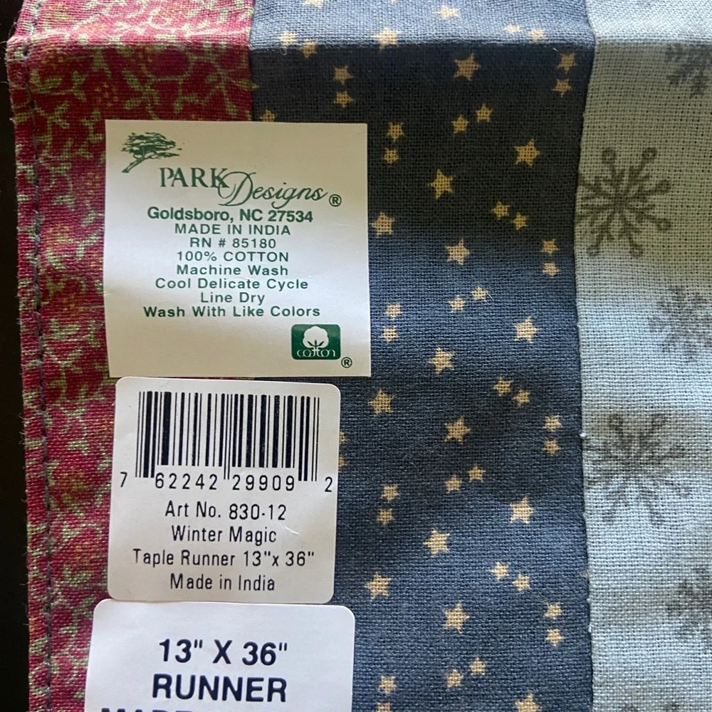 Patchwork Stripe Table Runner - Multi  13 by 38